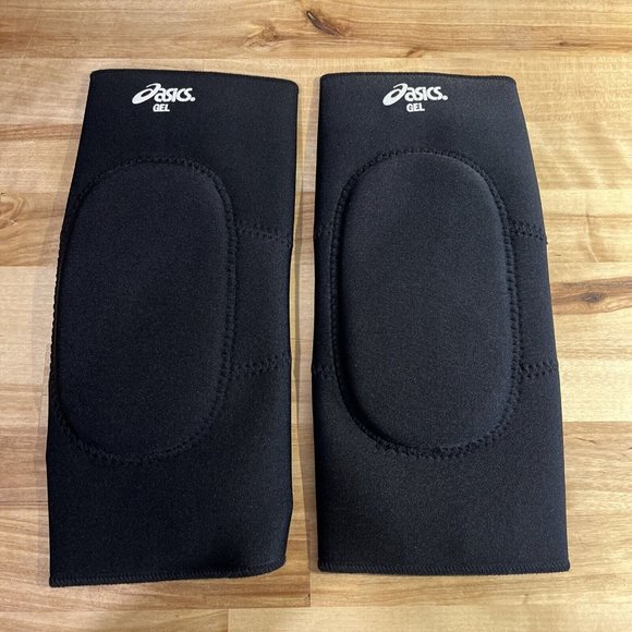 Asics GEL Lycra Knee Pads Adult Size XS Black Sport Slip On Extra Small - Picture 6 of 7